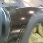Photographs of a 2014 Chevrolet Camaro that was in an accident and repaired by Elite Paint & Body Shop in West Palm Beach Florida